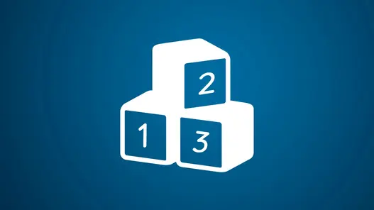 Das Pikto zeigt drei Würfel die gestapelt sind