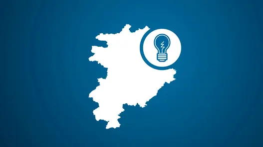 Das Pikto zeigt das Netzgebiet mit einer Glühbirne