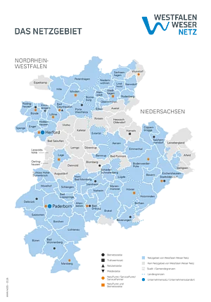 Westfalen Weser Netz Netzkarte Netzgebiet barrierefrei Westfalen Weser Netz Netzkarte Netzgebiet barrierefrei